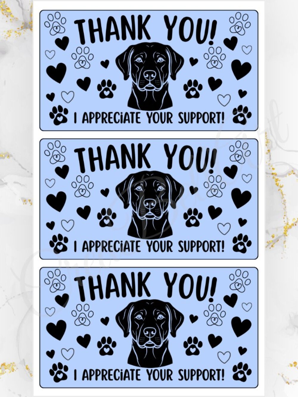 100 Cute Dog Thank You Stickers for Packaging | Small Business Labels